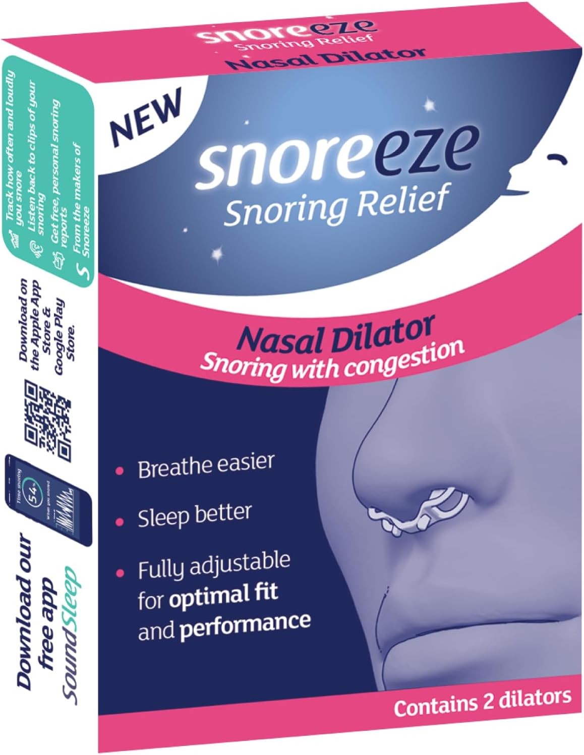 Snoreeze Nasal Dilators - Anti-Snoring Breathing Aids for The Nose - Snoring Re