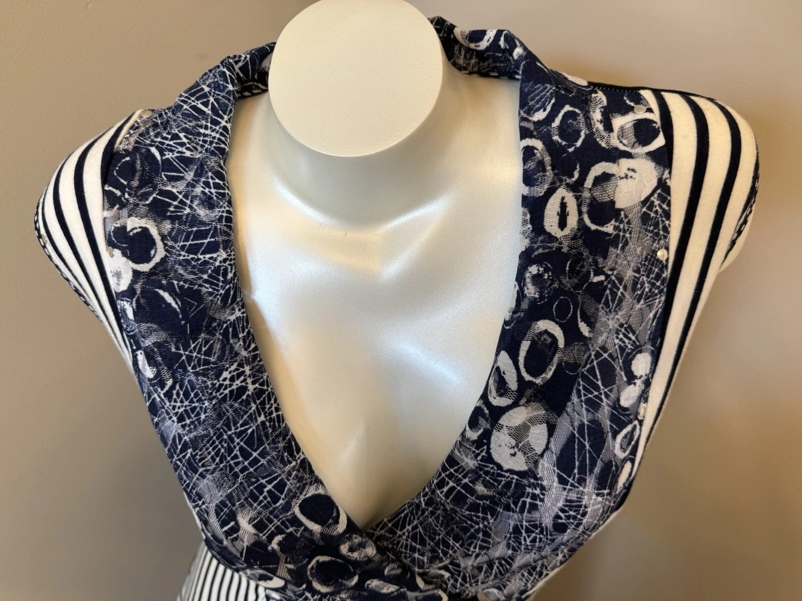 PALM ANGELS Abito Tango Mango Mix Media Donna Tg Large Nero Blu Righe Trasparenti Unico