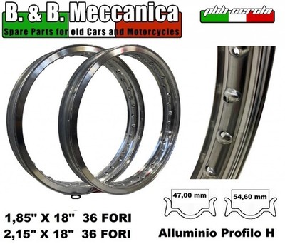 Pair Wheels Aluminum Board H Competition Motorcycle ducati 350 500