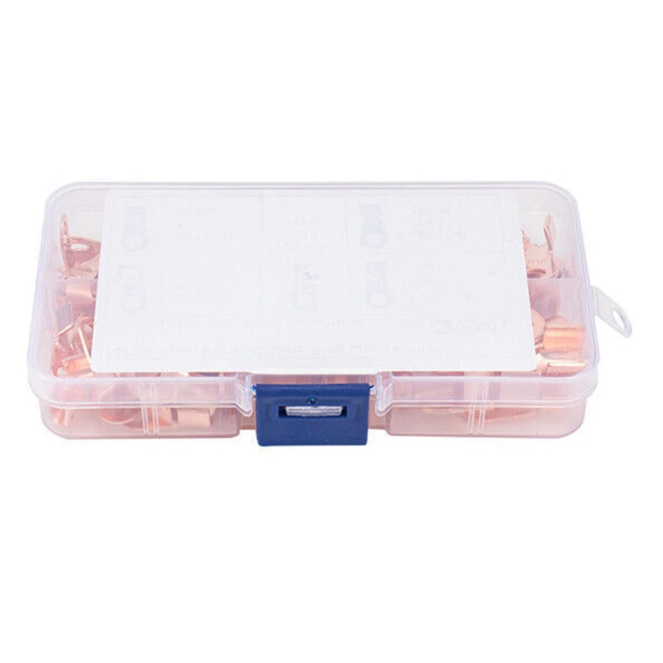 70PCS 5Types Car Open Wire Connector Copper Ring Lug Terminal Kit w/Box a - Image 4 of 4