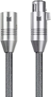 Monolith XLR Male to XLR Female Audio Cable - 2 Meter - Gray, 24K Gold Plated Co