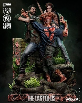 1:8 Joel & Ellie The Last of Us UNPAINTED High Quality Garage Kit