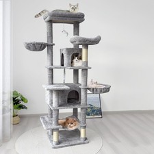 68in Cat Tree Tower w/Hammocks Cat Condo Hanging Basket Indoor Cat Play Toy Gift