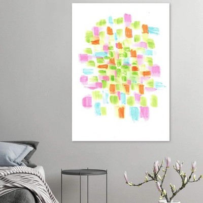 Abstract Watercolor Splash Art Print - Premium Matte Paper Poster with Vibrant P