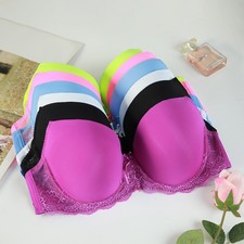 BALCONY LACE PADDED PUSH UP BRA LINGERIE LADIES UNDERWEAR 34-36-38-40 B/C/D/DD/E