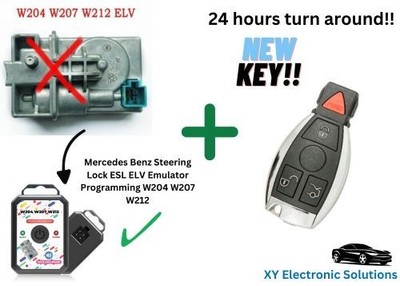 Mercedes Electronic Steering Lock Emulator Programming W204 W207 W212 + KEY!