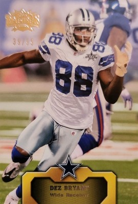 2011 Topps Triple Threads Dez Bryant Card #51 GOLD Cowboys Star WR SN# 39/99