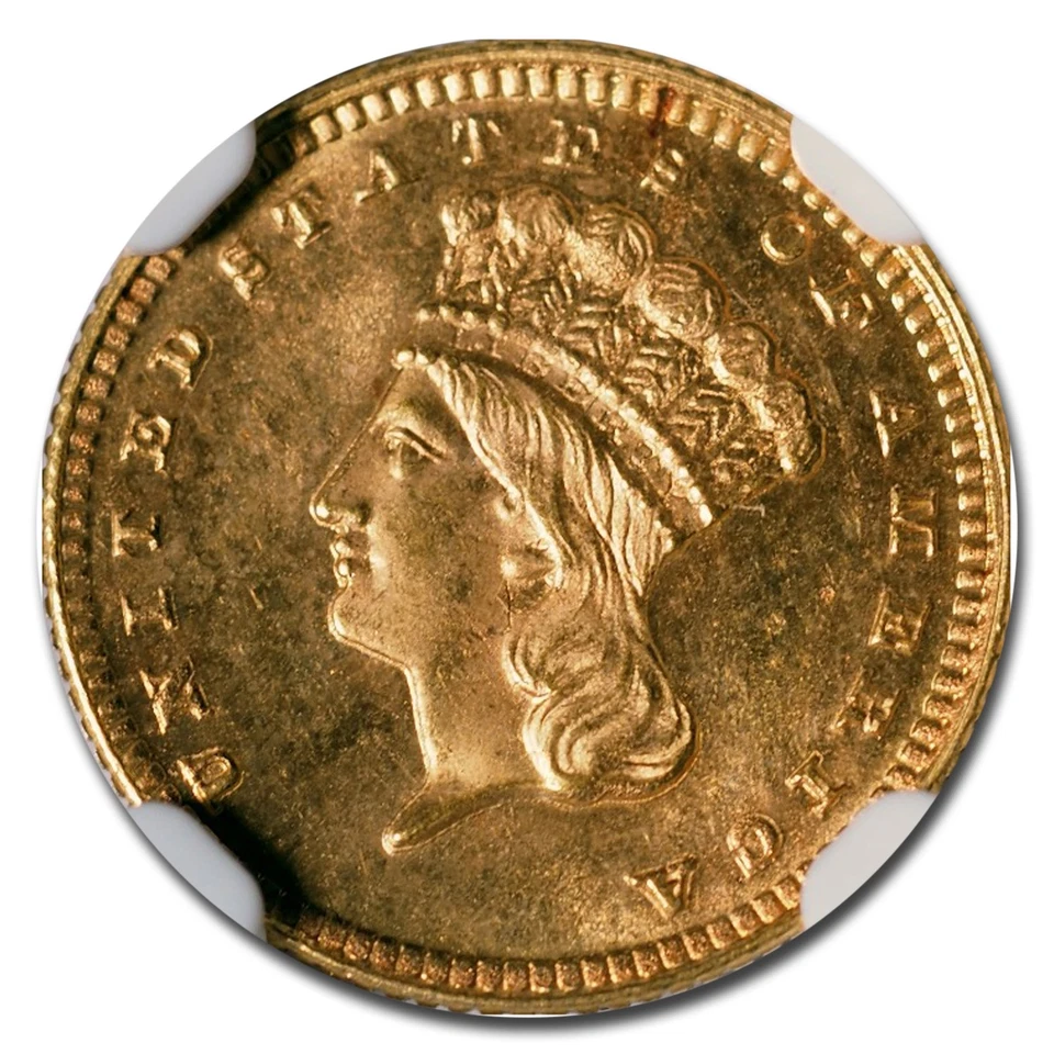 1872 $1 Indian Head Gold MS-66+ NGC - Image 2 of 3
