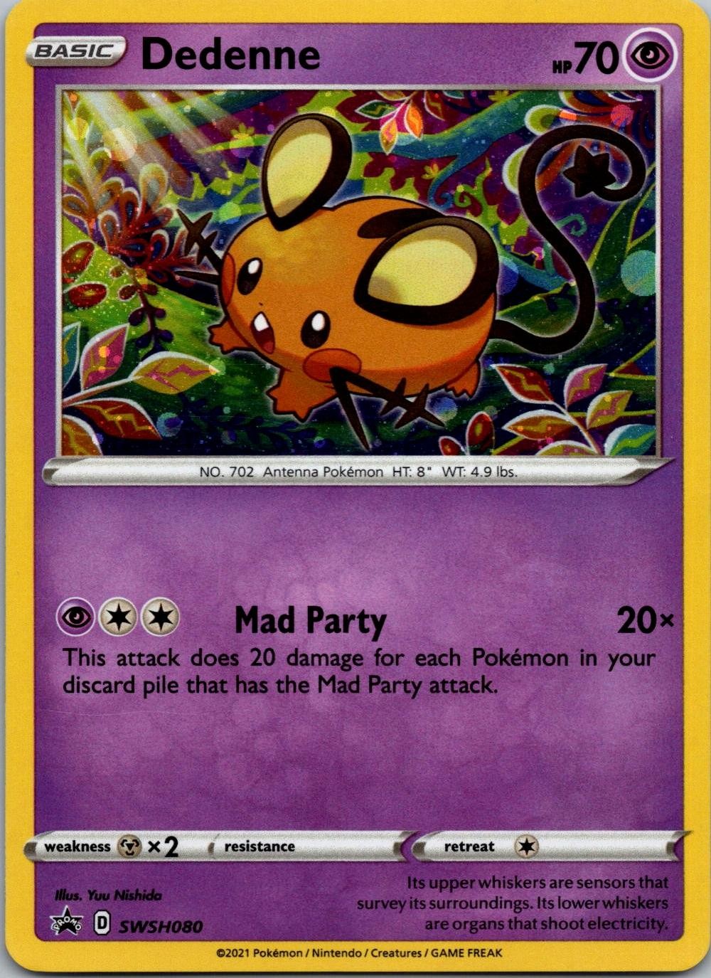 Dedenne SWSH080 Holo Promo Sword & Shield Promo Pokemon Near Mint