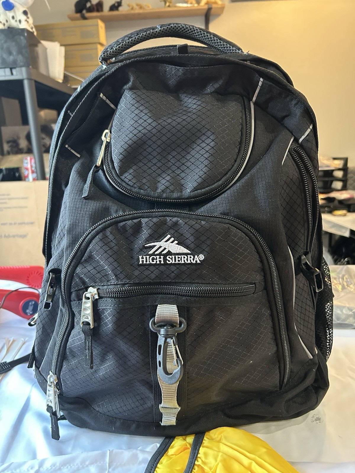 High Sierra Laptop Backpack Gray Padded with Airflow Up To 1