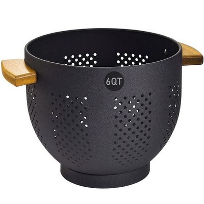 Nicdiet Colander For Kitchen 6 Qt Metal Colander Wood Handle Essentials Kitchen