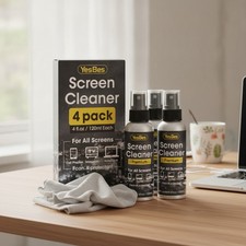 Screen Cleaner Spray 16oz 4oz x 4 Pack - TV  Computer Screen Cleaner with 2 ...