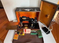 Singer 99K Vintage Electric Sewing Machine With Accessories