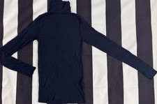 Polo Ralph Lauren Men's Navy Rib Knit Turtleneck Pullover Sweater Size S