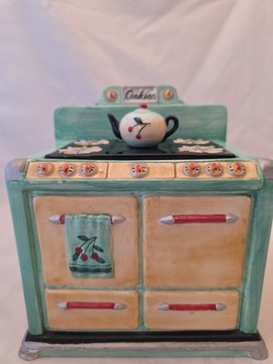 Vintage Vandor Pelzman Designs 1995 Oven Stovetop Top Cookie Jar Fun Cherries
