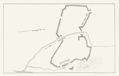 New York State. Plan of a fort (1) 1850 old antique vintage map chart