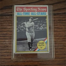 Topps 1976 Sporting News All-Time All-Stars Babe Ruth #345 Yankees Baseball