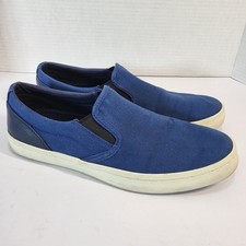 Cole Haan Grand OS Mens Blue Canvas Slip On Loafers Size 8M