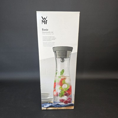 WMF Basic Glas Wasserkaraffe 1 Liter Glaskaraffe mit Deckel Karaffe NEU RARITÄT