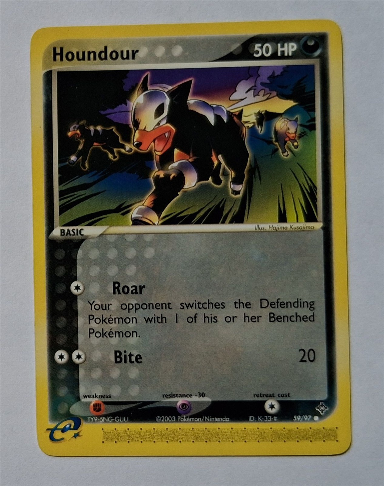 Pokemon - Houndour - Dragon 59/97 - Common - LP