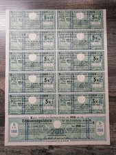 Obligacja Rzeszy Niemieckiej, Zinskupon, 1918, 5 marek, z dokumentem odnowienia