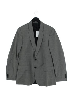 Paul Smith Men's Blazer Chest: 38 in Grey Wool with Viscose Overcoat