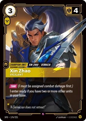 Riftbound Xin Zhao (176/302) Spiritforged NM FOIL