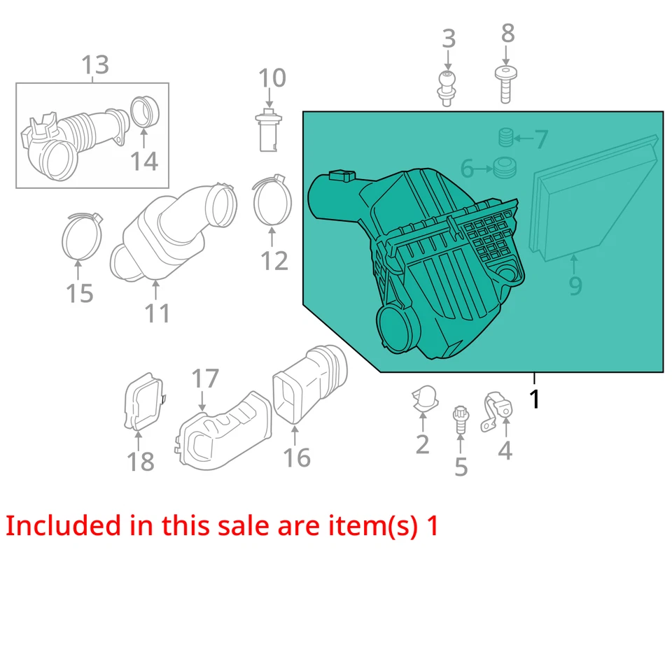 Limpiador de aire compatible con BMW 528i 756612 12-16 Foto 3 de 4
