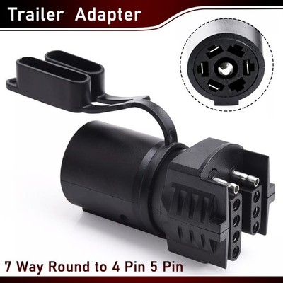 7 Pin Blade to Flat Trailer Adapter Wiring Plug RV Tow Truck Lights 4 Pin 5Pin