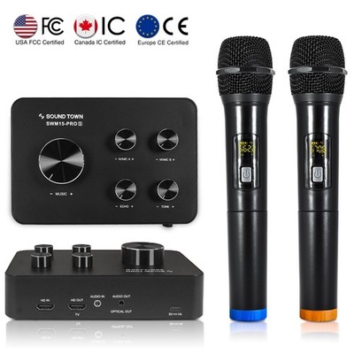 OPEN BOX: Sound Town Wireless Mic Karaoke Mixer HD ARC/Optical/AUX SWM15-PROS-R