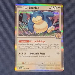 Hop's Snorlax 117/159 Journey Together Holo Rare