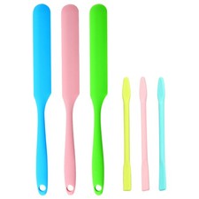 6PCS Non-Stick Wax Spatulas Set, Silicone Spatula Hair Removal Sticks