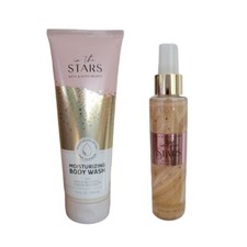 NEW 2 Bath  Body Works IN THE STARS DIAMOND SHIMMER BODY MIST Body Wash