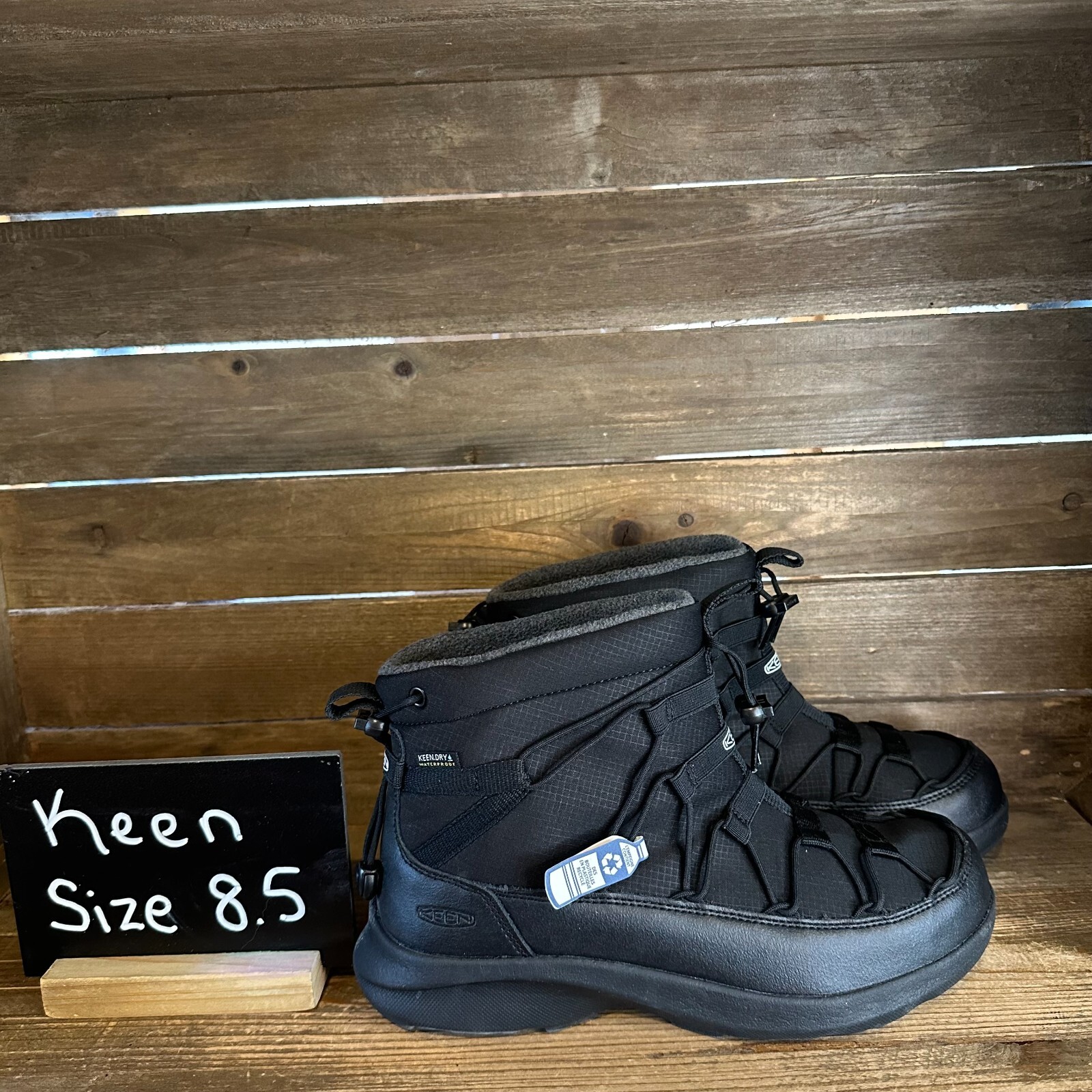 Stivaletti da neve invernali nuovi da donna Keen Uneek SNK II neri chukka taglia 8 5 M