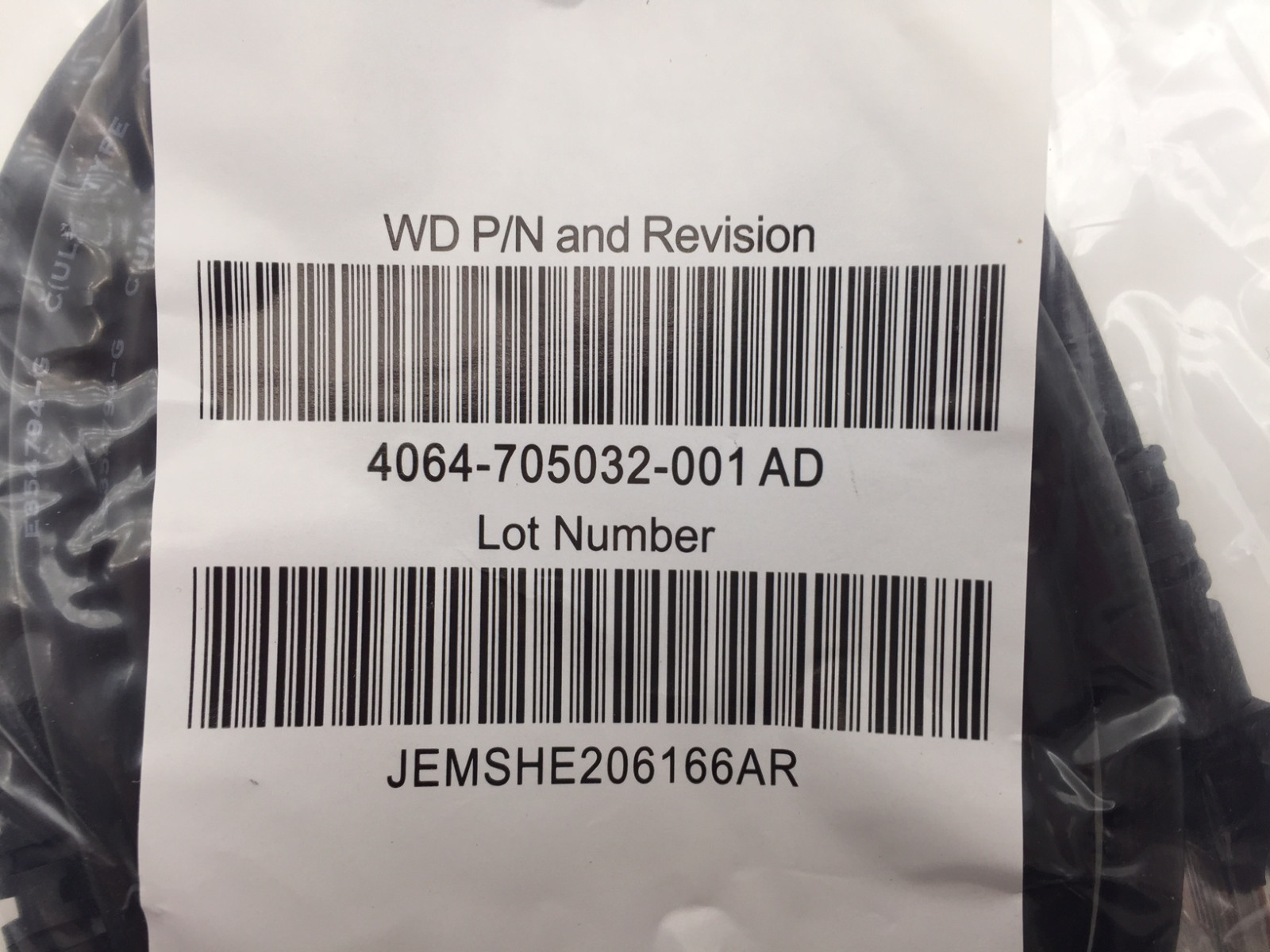 WD Ethernet Cable 4064-705032-001 Category 5e NAS My Net WD TV 