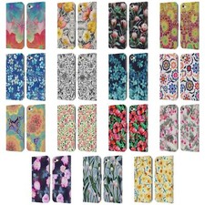 MICKLYN LE FEUVRE FLORALS 2 LEATHER BOOK CASE FOR APPLE iPOD TOUCH MP3