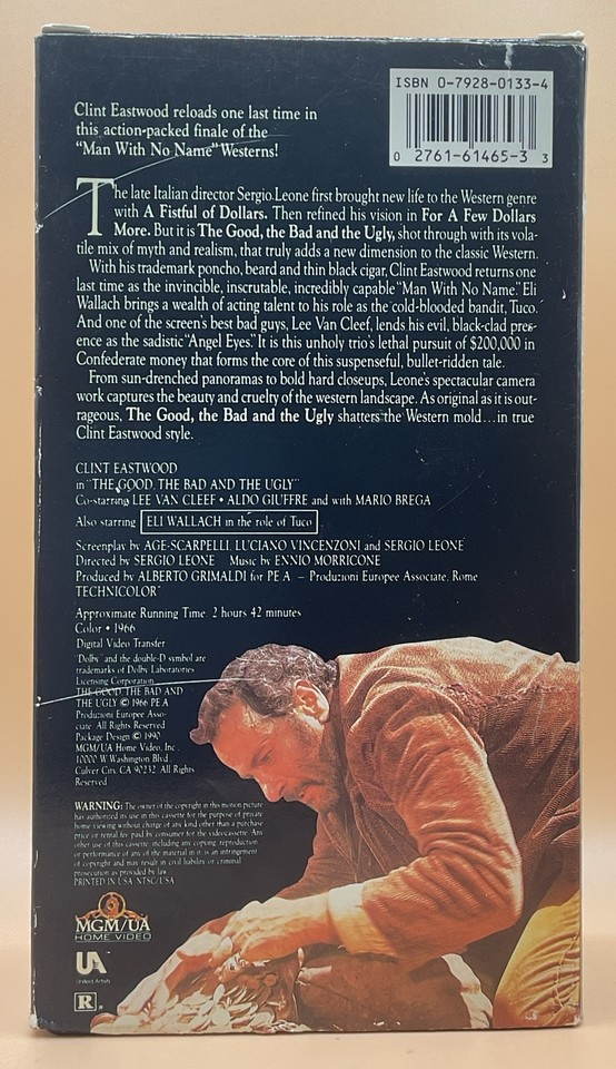 The Good, the Bad and the Ugly VHS 1966, 1990 2 Tape Set **Buy 2 Get 1 ...