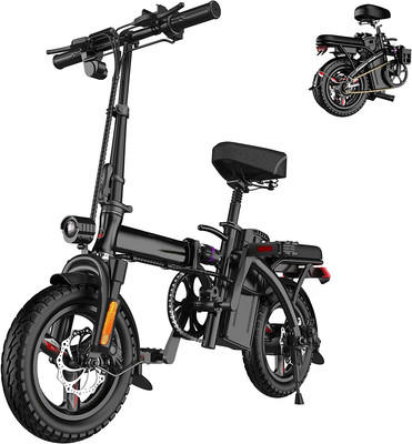 Ebikes for Adults, 400W Motor 22MPH Max Speed, 14  Tire, 48V 15AH Removable Batt