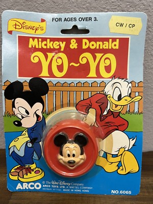 Vintage ARCO Red Mickey Donald YO-YO 1989 NEW SEALED WALT DISNEY