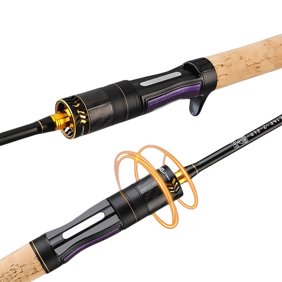 MAKFISH Spinning Rod 6ft 6.6ft 2-8lb Fast Casting Fishing Carbon Rod Trout Cork - Image 2 of 4