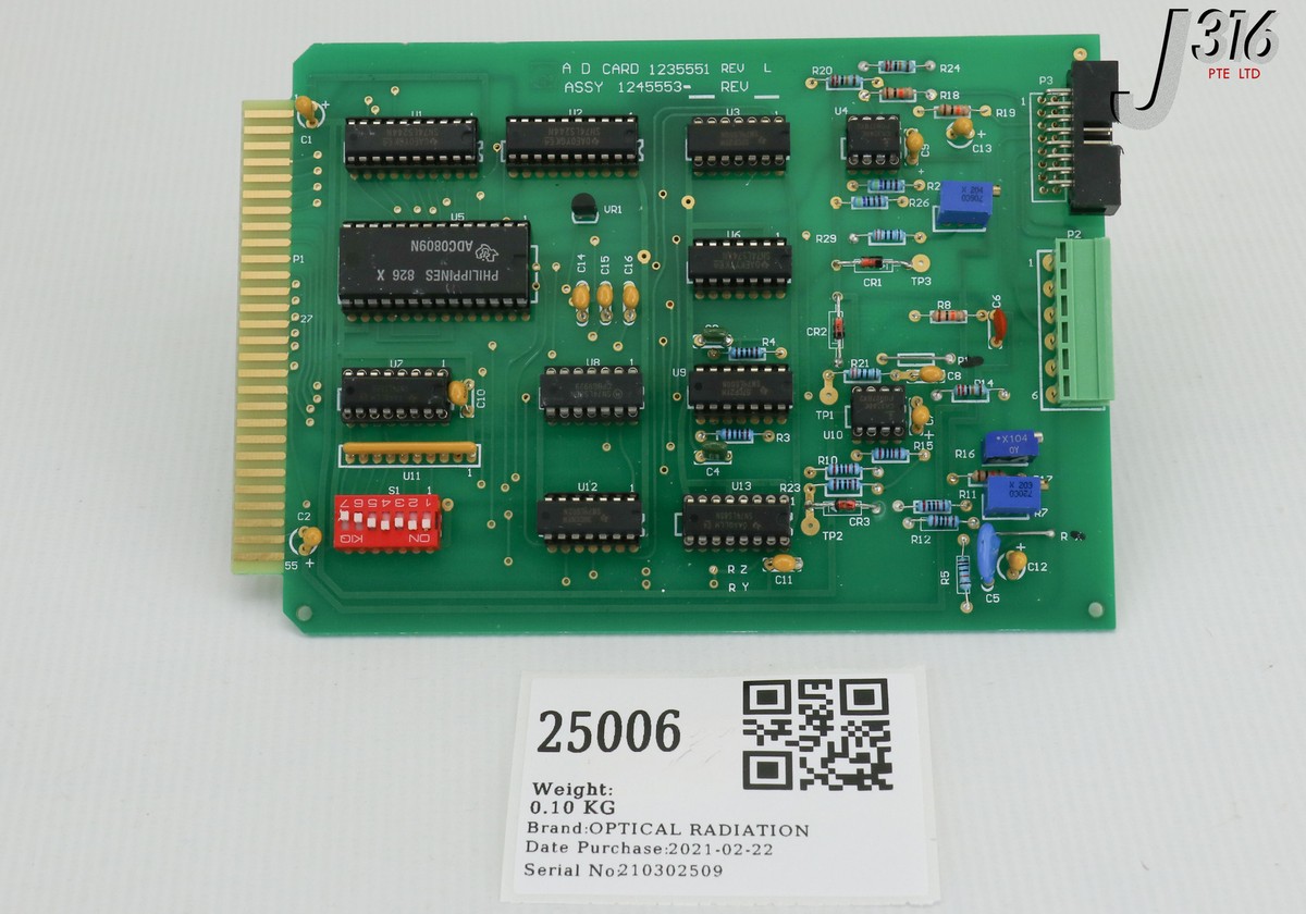 25006 OPTICAL RADIATION PCB, A D CARD, 1235551 1245553 | eBay
