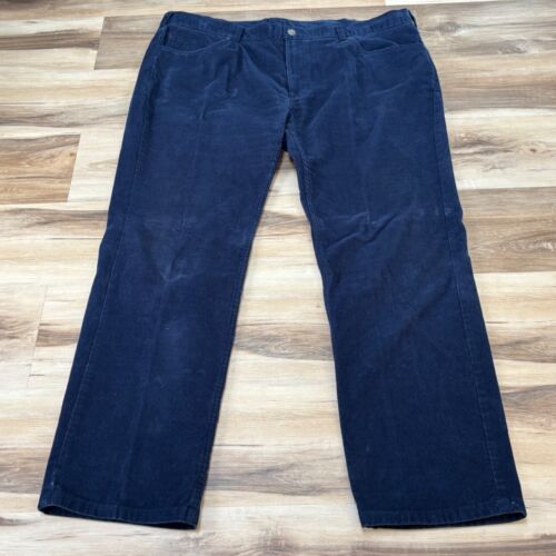 Brooks Brothers Corduroy Pants Mens 42 x 30 Navy Blue Cotton Flat Front Stretch