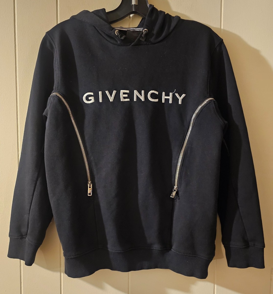 Givenchy Paris Kids or Women's S Black/ White Embroidered Hoodie