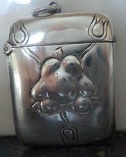 Edwardian Sterling Silver Art Nouveau Vesta / Match Safe 1903 Chester - Liberty