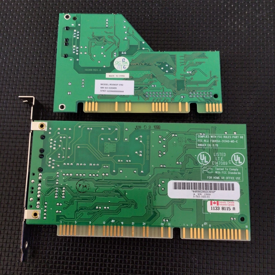 Sony 1-761-103-11 & Best Data RS56SF-V92 ISA 56K Modem Lot - Image 2 of 2