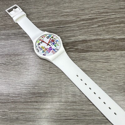 NEW✓LIMITED EDITION✓ Swatch MULTI COLLAGE White Fun 41mm  display picture 1