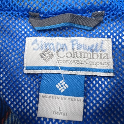 Columbia Windbreaker Jacket Hooded Raincoat Rain Mesh Zip Up Mesh Lined Plaid L - Picture 9 of 12