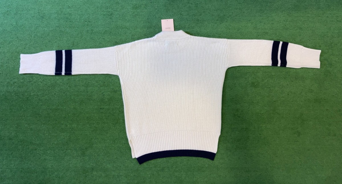 La Ligne Collegiate Sweater XS Cream/Navy Brand New