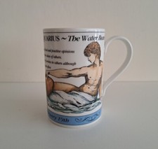 Dunoon Zodiac Mug Aquarius Star Sign Stoneware Horoscope Made In Scotland 10cm