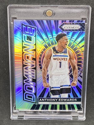 Anthony Edwards RARE FLEXING REFRACTOR  PANINI INVESTMENT CARD MVP TIMBERWOLVES